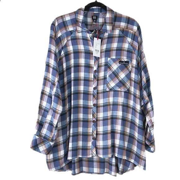 NEW BDG Urban Outfitters Brendan Flannel Long Sleeve Button Down Shirt Shacket S - Picture 3 of 11
